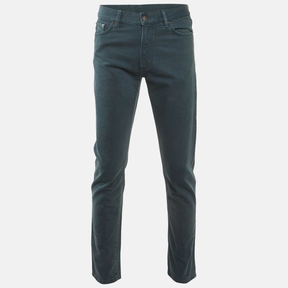 Zegna Teal Blue Denim  Slim Fit Jeans M/waist 32"